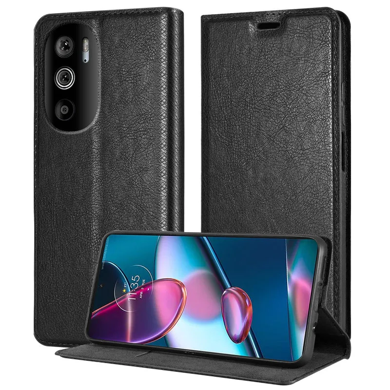 Cadorabo Hülle kompatibel mit Motorola EDGE 30 PRO / EDGE+ Schutzhülle mit Magnetverschluss, Standfunktion und Kartenfach
