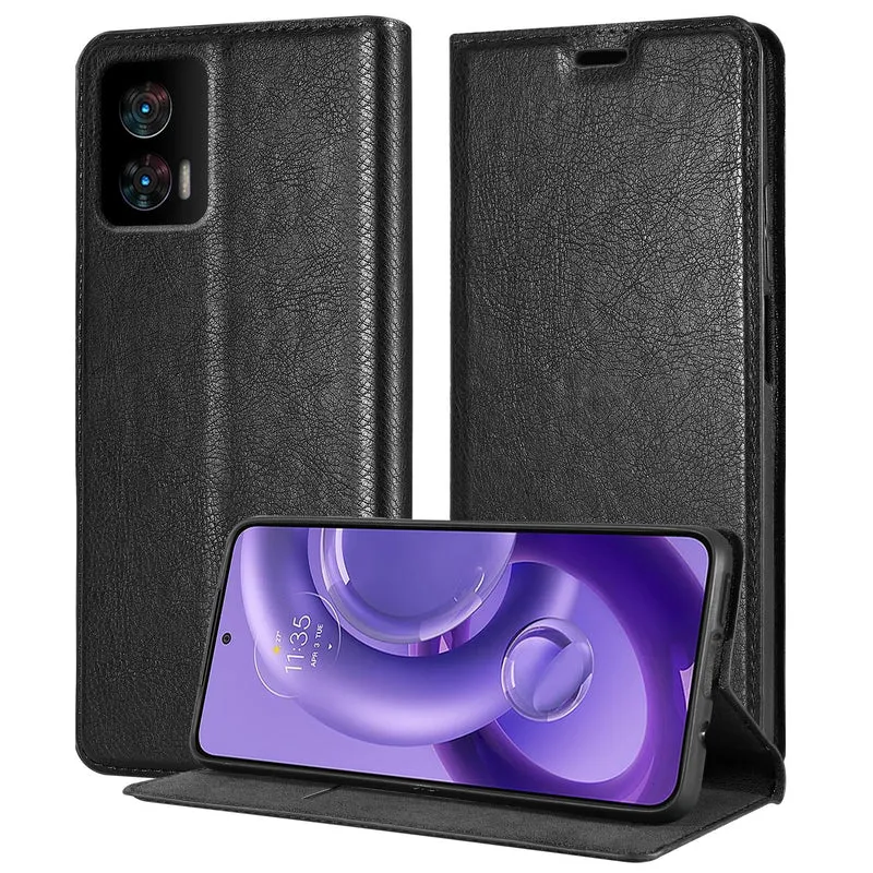 Cadorabo Hülle kompatibel mit Motorola EDGE 30 NEO Schutzhülle mit Magnetverschluss, Standfunktion und Kartenfach