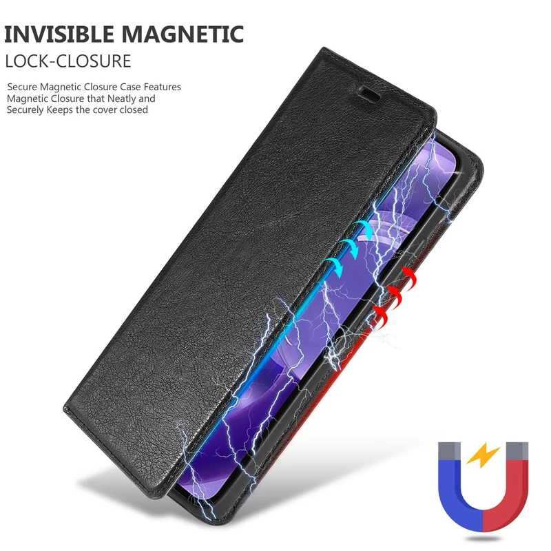 Cadorabo Hülle kompatibel mit Motorola EDGE 30 NEO Schutzhülle mit Magnetverschluss, Standfunktion und Kartenfach