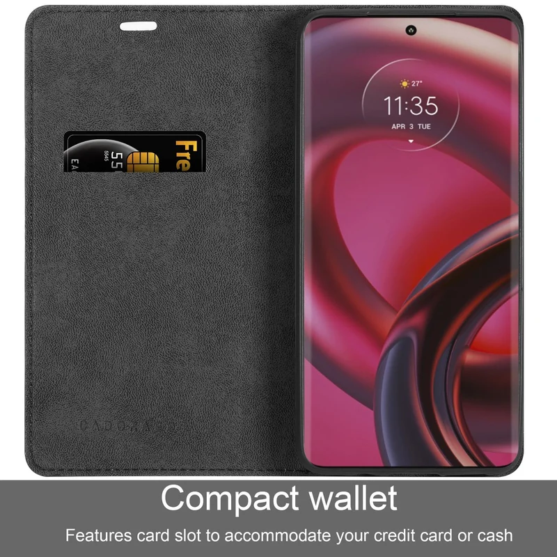 Cadorabo Hülle kompatibel mit Motorola EDGE 30 FUSION Schutzhülle mit Magnetverschluss, Standfunktion und Kartenfach
