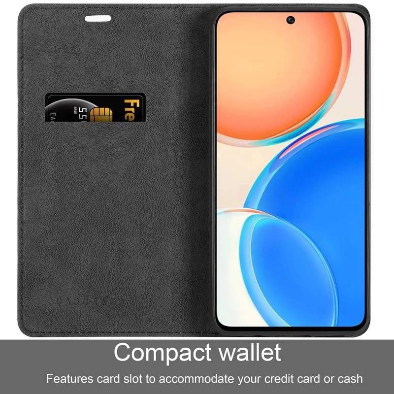 Cadorabo Hülle kompatibel mit Honor X8 4G Schutzhülle mit Magnetverschluss, Standfunktion und Kartenfach