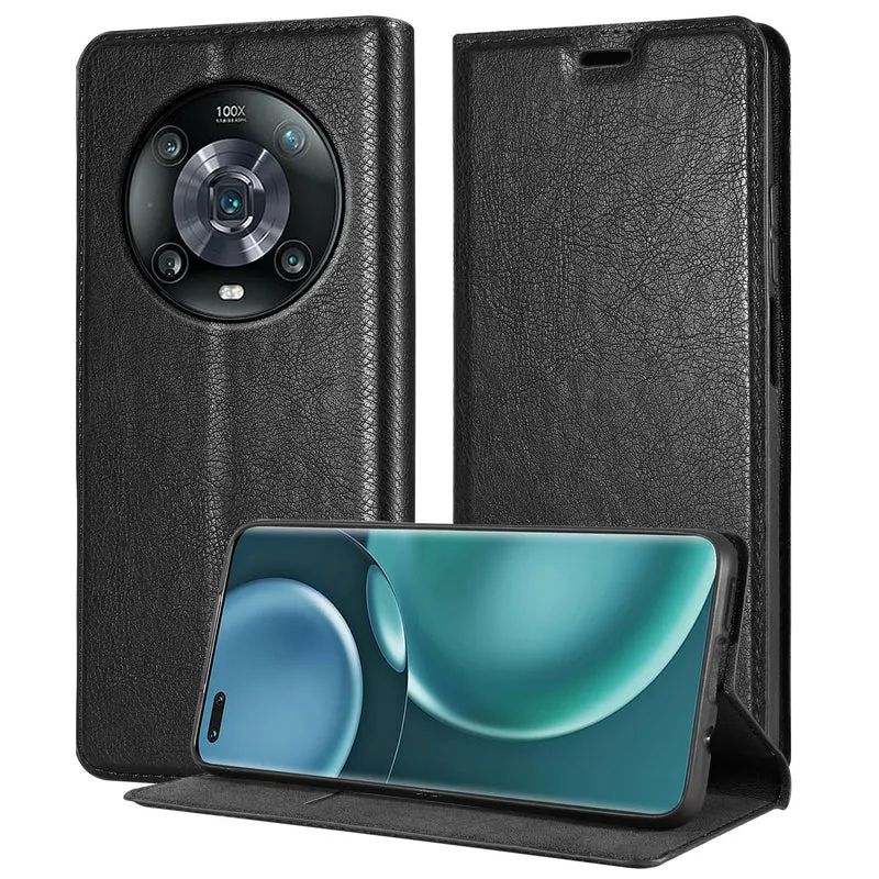 Cadorabo Hülle kompatibel mit Honor MAGIC 4 PRO Schutzhülle mit Magnetverschluss, Standfunktion und Kartenfach