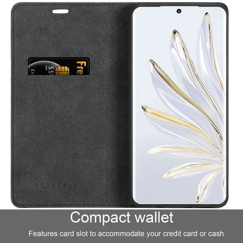 Cadorabo Hülle kompatibel mit Honor 70 Schutzhülle mit Magnetverschluss, Standfunktion und Kartenfach