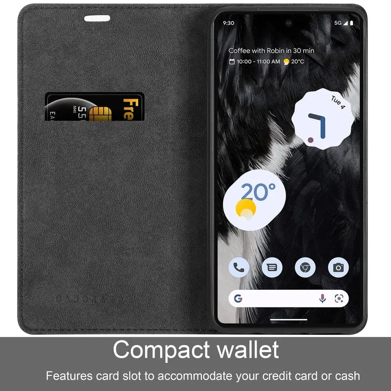 Cadorabo Hülle kompatibel mit Google PIXEL 7 Schutzhülle mit Magnetverschluss, Standfunktion und Kartenfach
