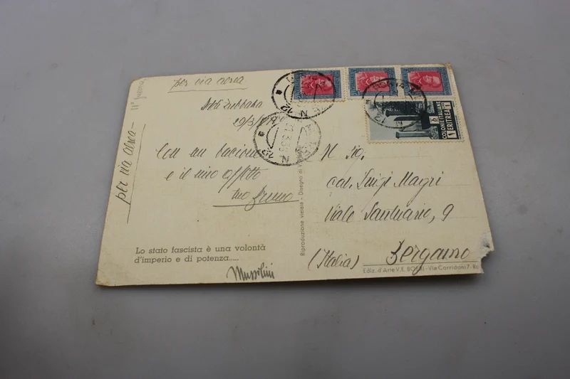 Koloniale Postkarte REI (Fluggesellschaft nach Äthiopien)
