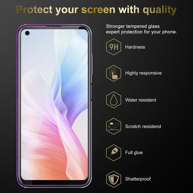 Cadorabo Panzer Folie kompatibel mit Blackview A90 - Schutzfolie Gehärtetes (Tempered) Display-Schutzglas in 9H Härte mit 3D Touch Kompatibilität