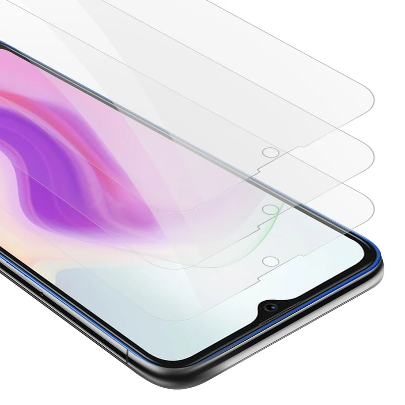 Cadorabo 3x Panzer Folie kompatibel mit Blackview A70 / A70 PRO - Schutzfolie 3er Pack Gehärtetes (Tempered) Display-Schutzglas in 9H Härte mit 3D Touch Kompatibilität