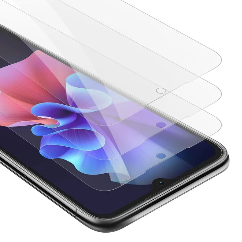 Cadorabo 3x Panzer Folie kompatibel mit Blackview A55 PRO - Schutzfolie 3er Pack Gehärtetes (Tempered) Display-Schutzglas in 9H Härte mit 3D Touch Kompatibilität