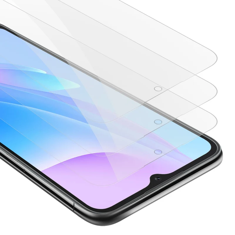 Cadorabo 3x Panzer Folie kompatibel mit Blackview A52 - Schutzfolie 3er Pack Gehärtetes (Tempered) Display-Schutzglas in 9H Härte mit 3D Touch Kompatibilität