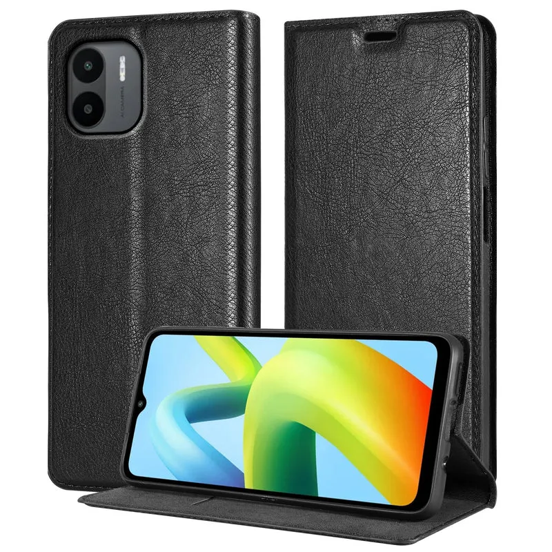 Cadorabo Hülle kompatibel mit Xiaomi RedMi A1 Schutzhülle mit Magnetverschluss, Standfunktion und Kartenfach