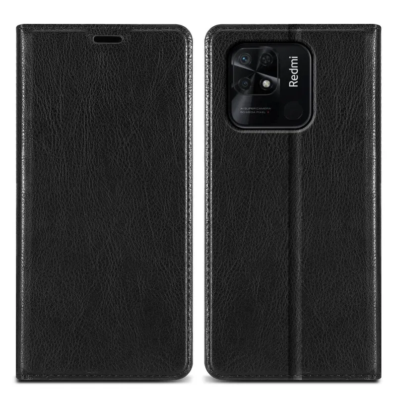 Cadorabo Hülle kompatibel mit Xiaomi RedMi 10C / POCO C40 Schutzhülle mit Magnetverschluss, Standfunktion und Kartenfach