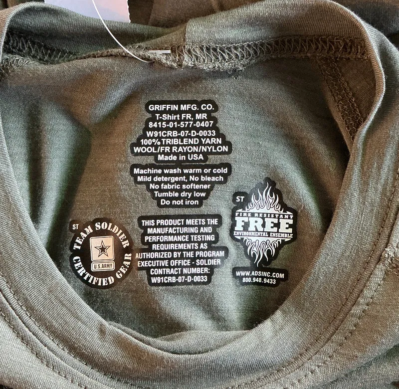 US Army T-Shirt, FR, FREE Level 1 flammhemmendes Funktions Shirt