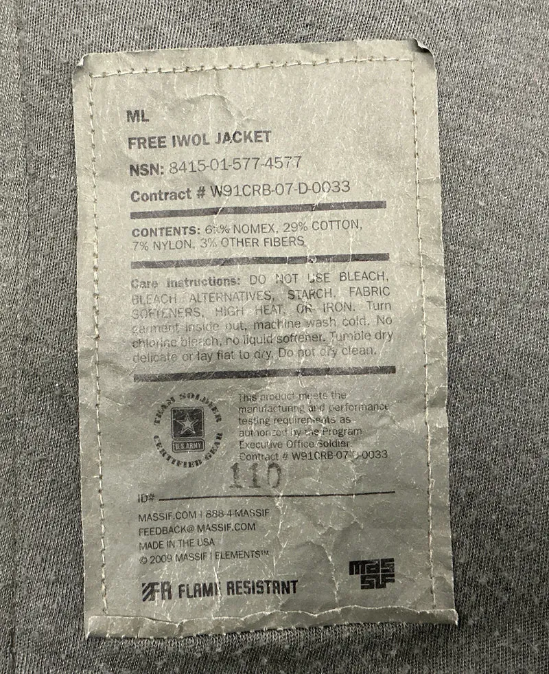 US Army Massif FREE, IWOL, Jacket, Level 5, Nomex flammenhemmende Übergangsjacke