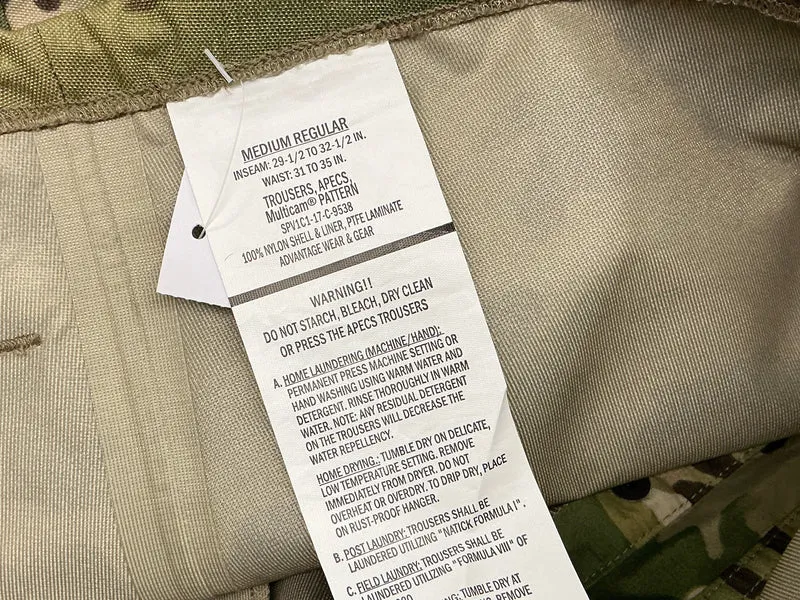 US Army Trousers, APECS, Gore-Tex Wasserdichte Überhose Nässeschutzhose