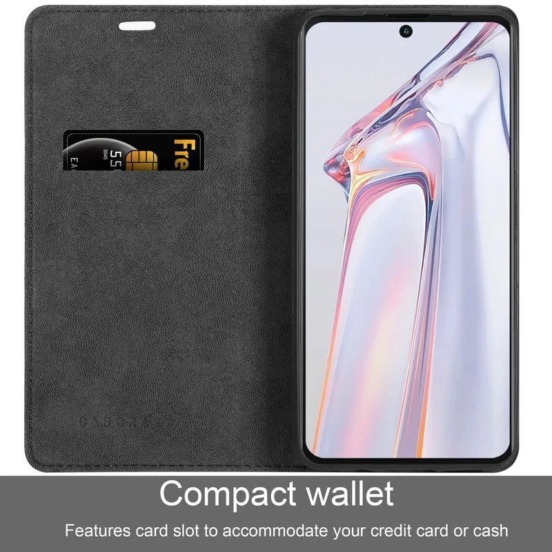 Cadorabo Hülle kompatibel mit Blackview A100 Schutzhülle mit Magnetverschluss, Standfunktion und Kartenfach