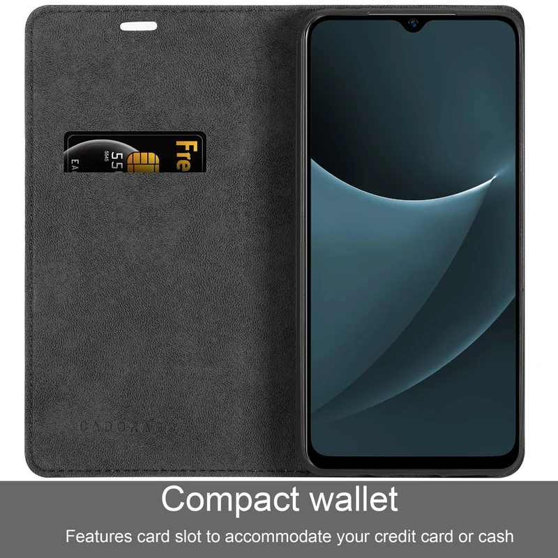 Cadorabo Hülle kompatibel mit Blackview A95 Schutzhülle mit Magnetverschluss, Standfunktion und Kartenfach