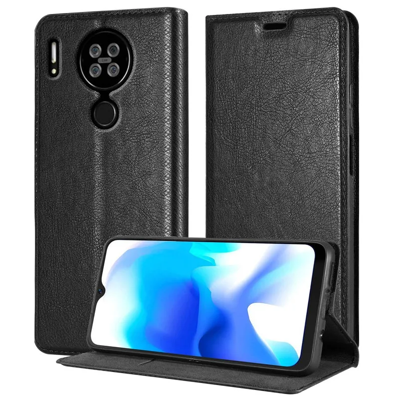 Cadorabo Hülle kompatibel mit Blackview A80s Schutzhülle mit Magnetverschluss, Standfunktion und Kartenfach