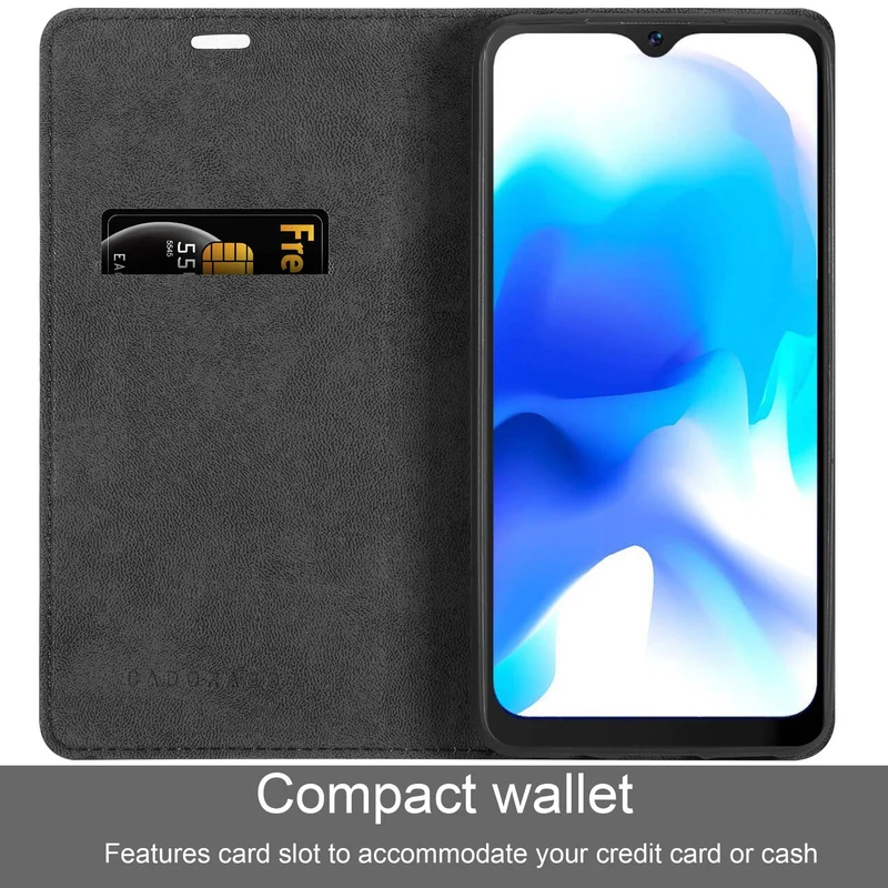 Cadorabo Hülle kompatibel mit Blackview A80s Schutzhülle mit Magnetverschluss, Standfunktion und Kartenfach