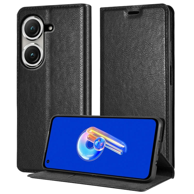 Cadorabo Hülle kompatibel mit Asus ZenFone 9 Schutzhülle mit Magnetverschluss, Standfunktion und Kartenfach