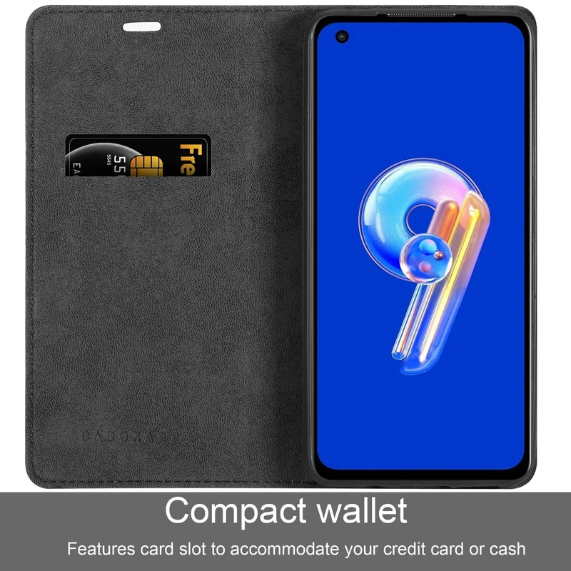 Cadorabo Hülle kompatibel mit Asus ZenFone 9 Schutzhülle mit Magnetverschluss, Standfunktion und Kartenfach