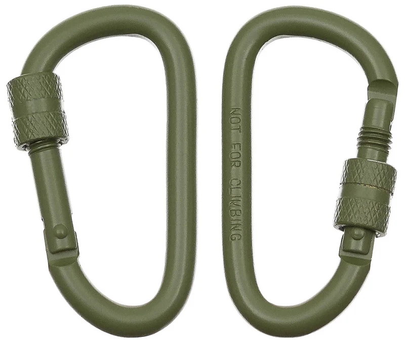 Karabiner, Schraubverschluss, D 6mm x 6cm, 2er Pack