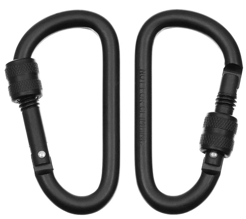 Karabiner, Schraubverschluss, D 8mm x 8cm, 2er Pack