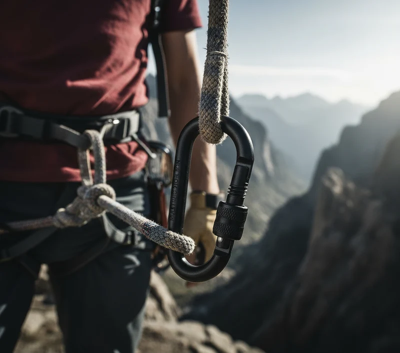 Karabiner, Schraubverschluss, D 8mm x 8cm, 2er Pack