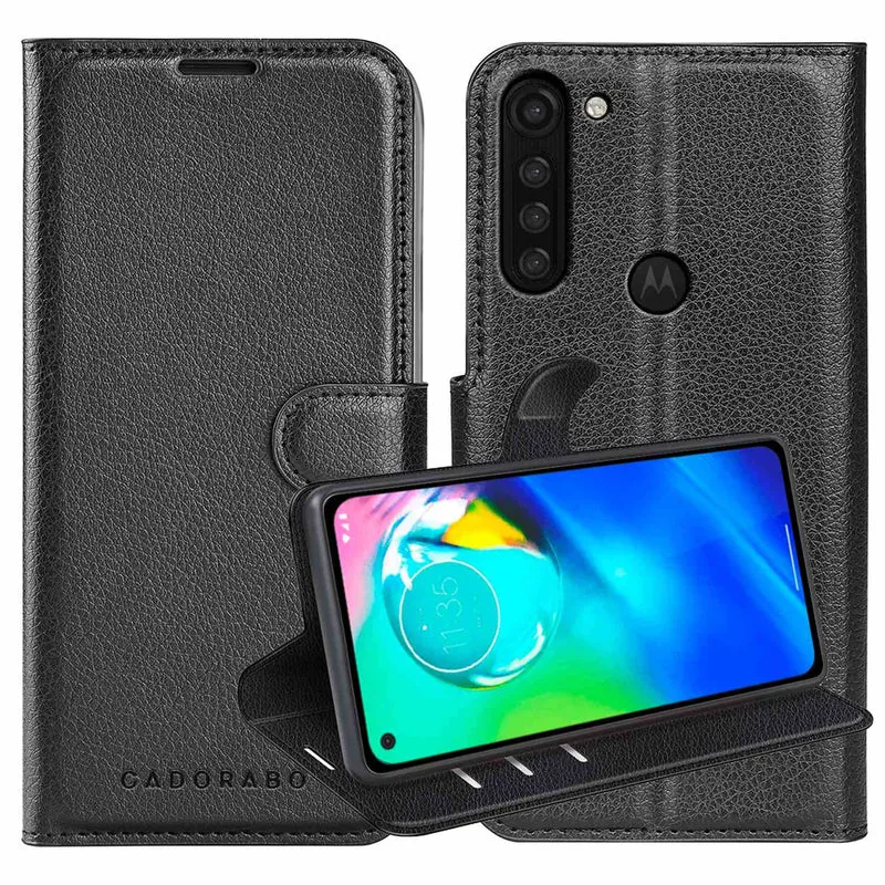 Cadorabo Hülle kompatibel mit Motorola MOTO G8 POWER Schutzhülle mit Magnetverschluss, Standfunktion und Kartenfach