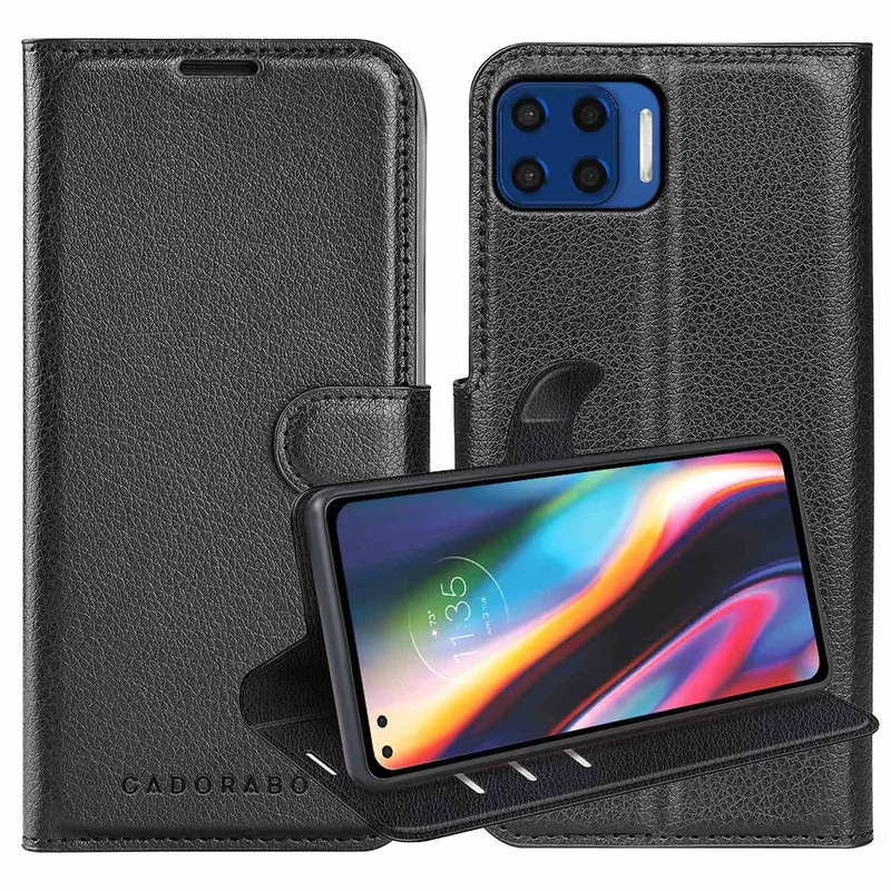 Cadorabo Hülle kompatibel mit Motorola MOTO G 5G PLUS Schutzhülle mit Magnetverschluss, Standfunktion und Kartenfach