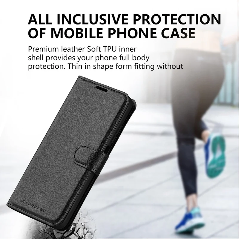 Cadorabo Hülle kompatibel mit Motorola MOTO E20 / E30 / E40 Schutzhülle mit Magnetverschluss, Standfunktion und Kartenfach