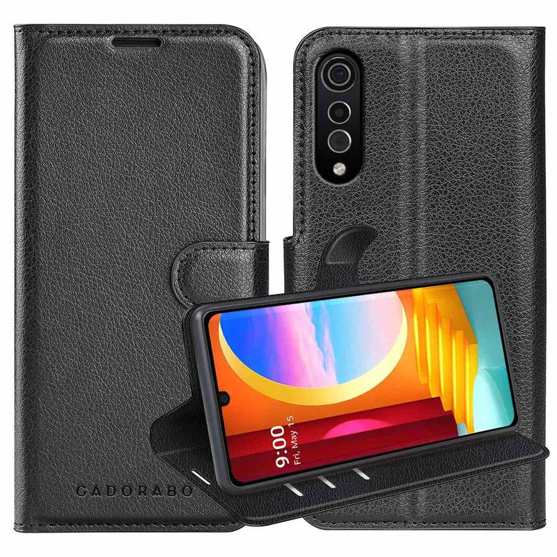 Cadorabo Hülle kompatibel mit LG Velvet Schutzhülle mit Magnetverschluss, Standfunktion und Kartenfach