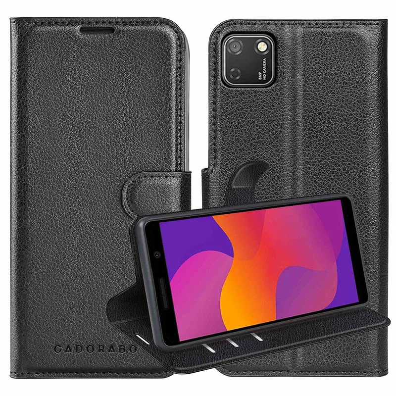 Cadorabo Hülle kompatibel mit Honor 9S / Huawei Y5P Schutzhülle mit Magnetverschluss, Standfunktion und Kartenfach