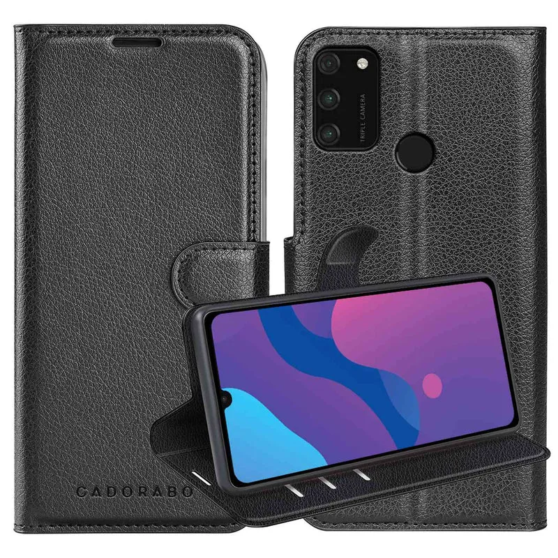 Cadorabo Hülle kompatibel mit Honor 9A Schutzhülle mit Magnetverschluss, Standfunktion und Kartenfach