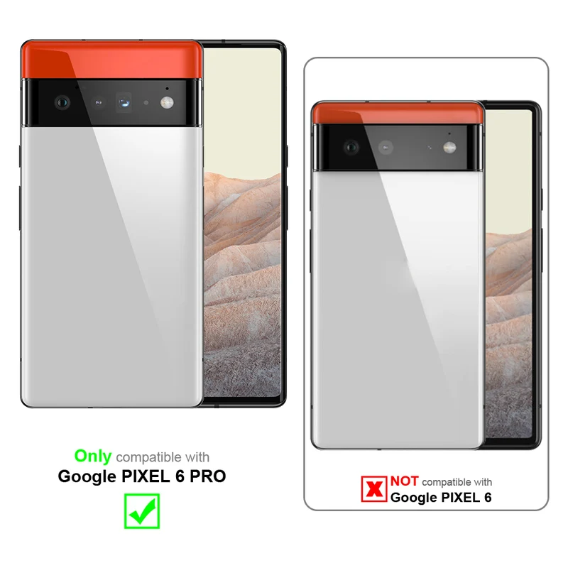 Cadorabo Hülle kompatibel mit Google PIXEL 6 PRO Schutzhülle mit Magnetverschluss, Standfunktion und Kartenfach