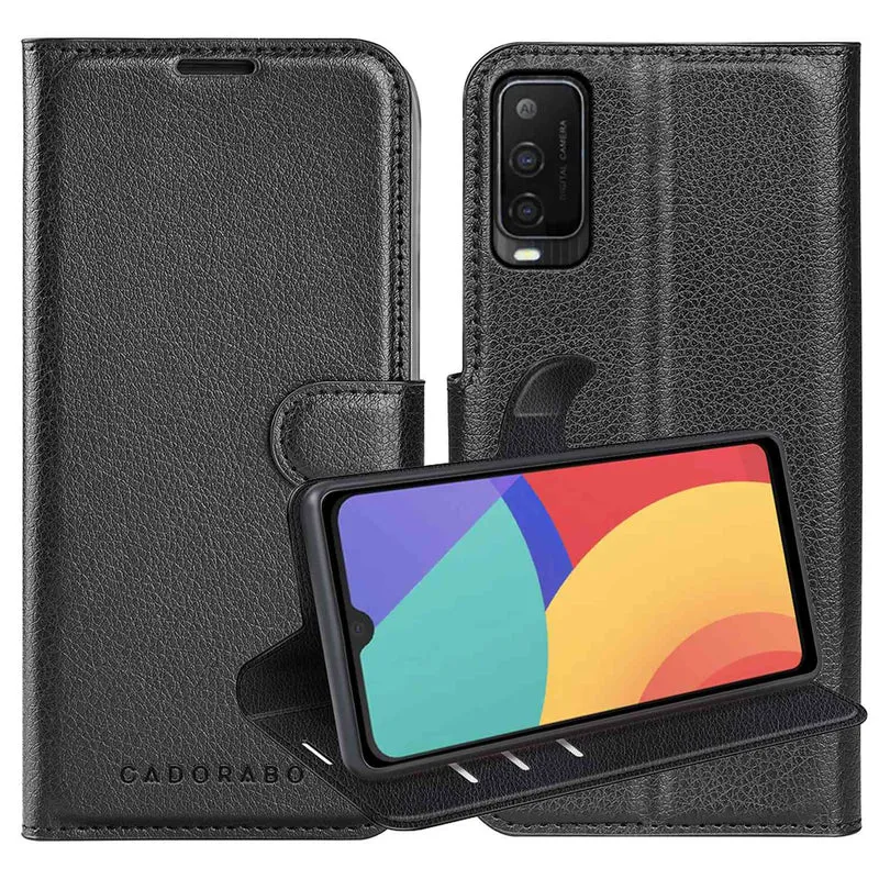 Cadorabo Hülle kompatibel mit Alcatel 1S 2021 / 3L 2021 Schutzhülle mit Magnetverschluss, Standfunktion und Kartenfach