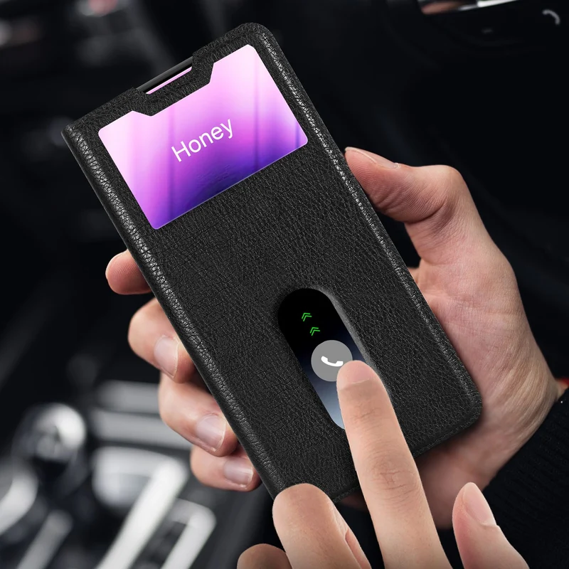 Cadorabo Hülle kompatibel mit Xiaomi RedMi 10 4G Schutzhülle mit Magnetverschluss, Standfunktion und 2 Sichtfenstern