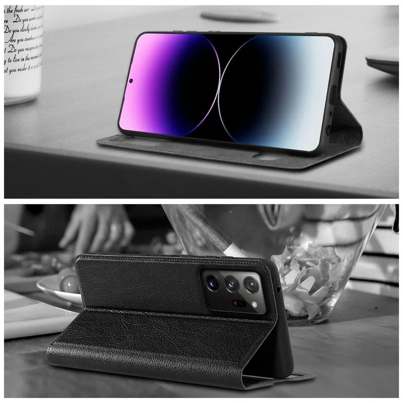 Cadorabo Hülle kompatibel mit Samsung Galaxy NOTE 20 Schutzhülle mit Magnetverschluss, Standfunktion und 2 Sichtfenstern