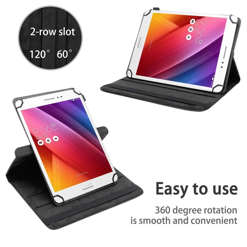 Cadorabo Tablet Hülle kompatibel mit Asus ZenPad S (8.0 Zoll) 360 Grad Schutzhülle aus Kunstleder mit Standfunktion und Gummiband