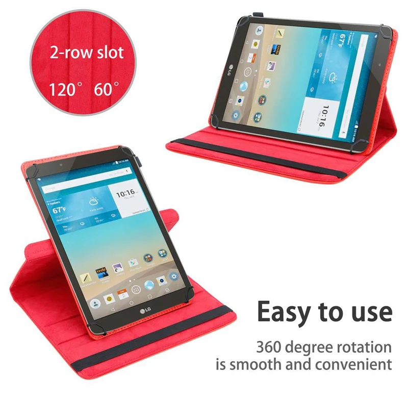 Cadorabo Tablet Hülle kompatibel mit LG G Pad F (8.0 Zoll) 360 Grad Schutzhülle aus Kunstleder mit Standfunktion und Gummiband