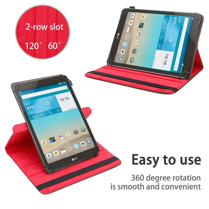 Cadorabo Tablet Hülle kompatibel mit LG G Pad F (8.0 Zoll) 360 Grad Schutzhülle aus Kunstleder mit Standfunktion und Gummiband