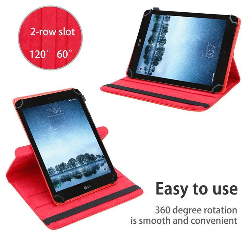 Cadorabo Tablet Hülle kompatibel mit LG G Pad F2 (8.0 Zoll) 360 Grad Schutzhülle aus Kunstleder mit Standfunktion und Gummiband