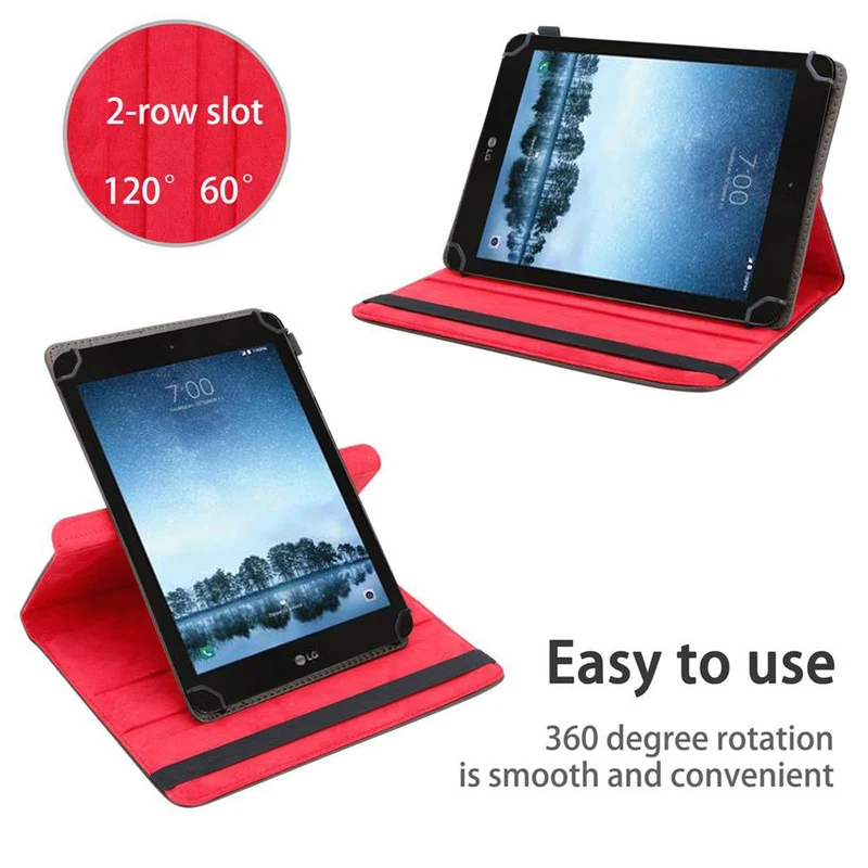 Cadorabo Tablet Hülle kompatibel mit LG G Pad F2 (8.0 Zoll) 360 Grad Schutzhülle aus Kunstleder mit Standfunktion und Gummiband