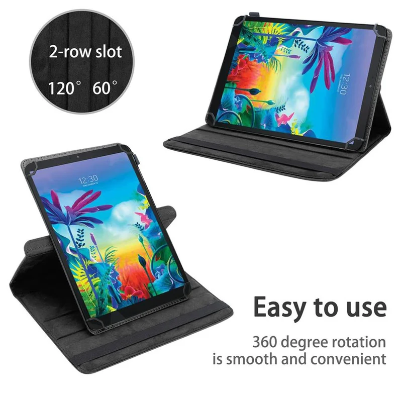Cadorabo Tablet Hülle kompatibel mit LG G Pad 5 (10.1 Zoll) 360 Grad Schutzhülle aus Kunstleder mit Standfunktion und Gummiband