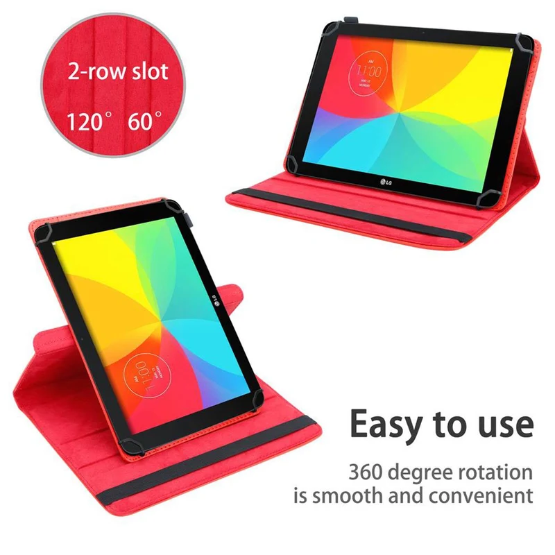 Cadorabo Tablet Hülle kompatibel mit LG G Pad 2 (10.1 Zoll) 360 Grad Schutzhülle aus Kunstleder mit Standfunktion und Gummiband