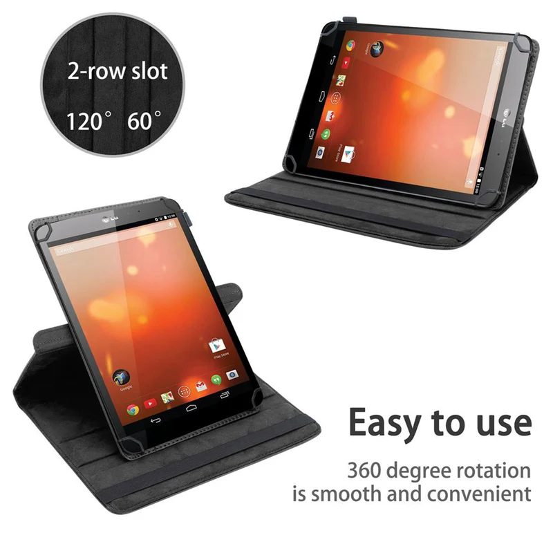 Cadorabo Tablet Hülle kompatibel mit LG G Pad 8.3 360 Grad Schutzhülle aus Kunstleder mit Standfunktion und Gummiband
