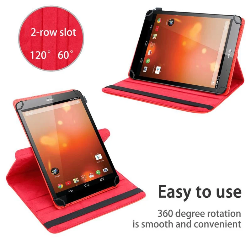 Cadorabo Tablet Hülle kompatibel mit LG G Pad 8.3 360 Grad Schutzhülle aus Kunstleder mit Standfunktion und Gummiband