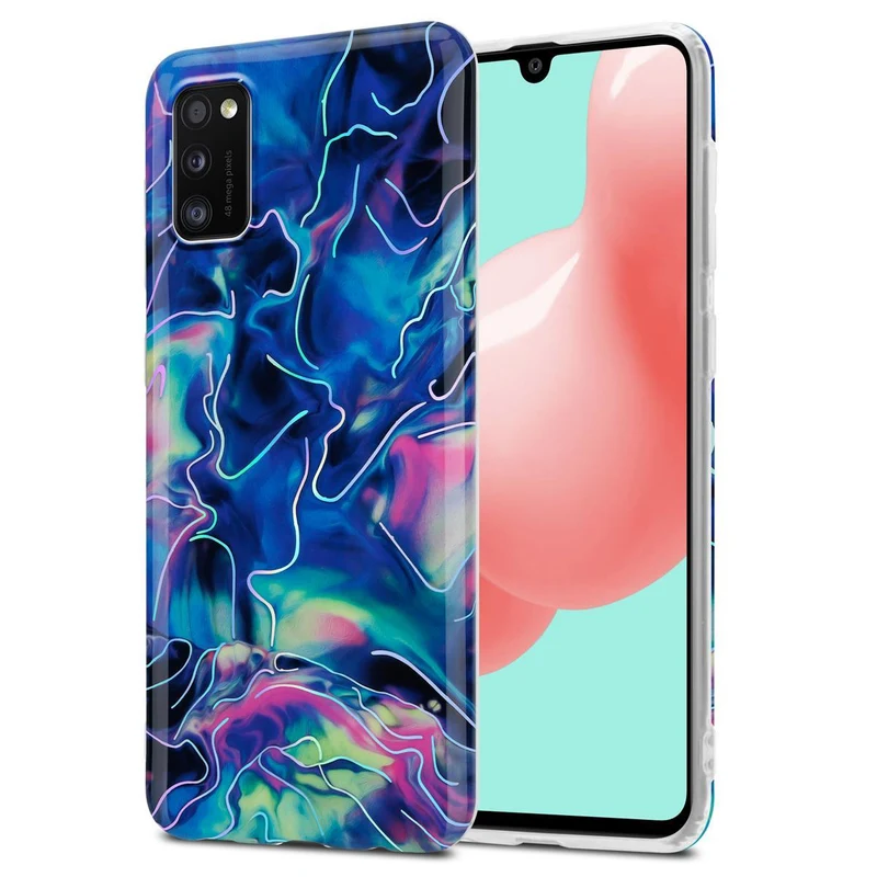 Cadorabo Hülle kompatibel mit Samsung Galaxy A41 Schutzhülle aus TPU Silikon mit Muster Mosaik