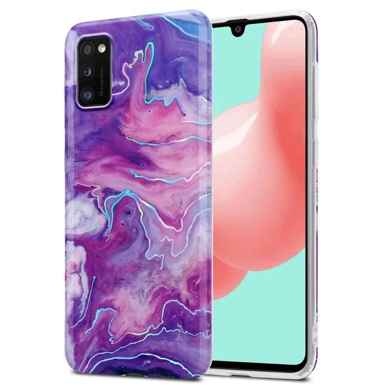 Cadorabo Hülle kompatibel mit Samsung Galaxy A41 Schutzhülle aus TPU Silikon mit Muster Mosaik