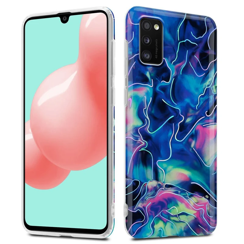 Cadorabo Hülle kompatibel mit Samsung Galaxy A41 Schutzhülle aus TPU Silikon mit Muster Mosaik