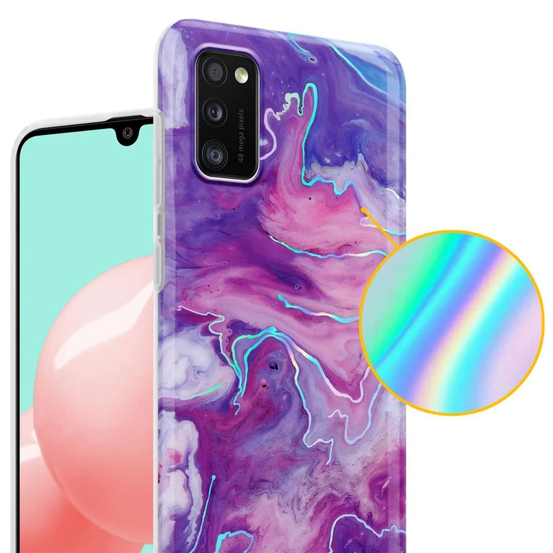Cadorabo Hülle kompatibel mit Samsung Galaxy A41 Schutzhülle aus TPU Silikon mit Muster Mosaik